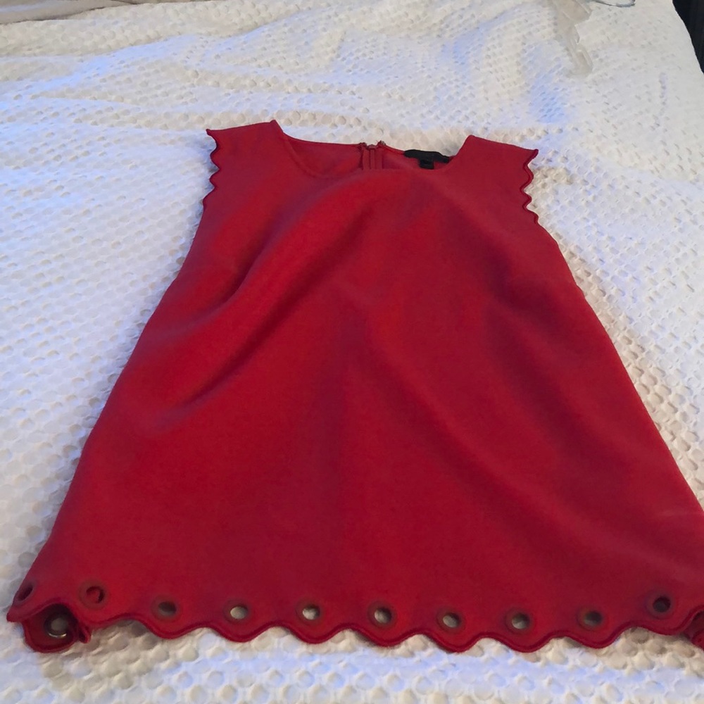 Red sleeveless top